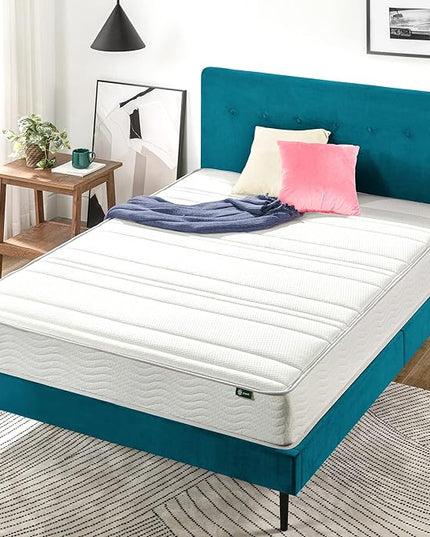 ZINUS 10 Inch Foam and Spring Mattress, Full, CertiPUR-US Certified Foams, Mattress in A Box, White - LeafyLoom