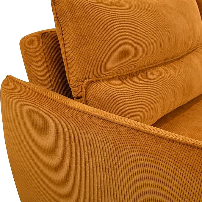 Queen Size Loveseat Sleeper Sofa,3 in 1 Soft Corduroy Upholstered Oversized Convertible Love Seat Sofabed cum Daybed W/Pull Out Sleep Couch Bed and Reclining Backrest for Living Space - LeafyLoom