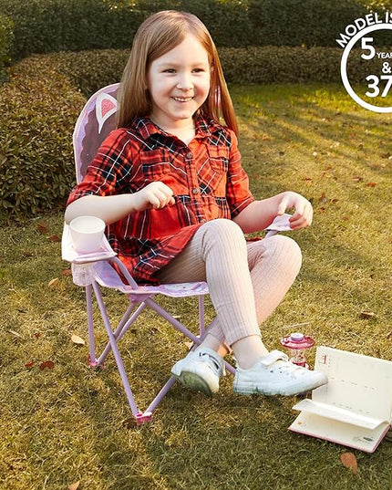 Idea Nuova Kids Indoor-Outdoor Folding Camp Chair, Gabbys Dollhouse - LeafyLoom