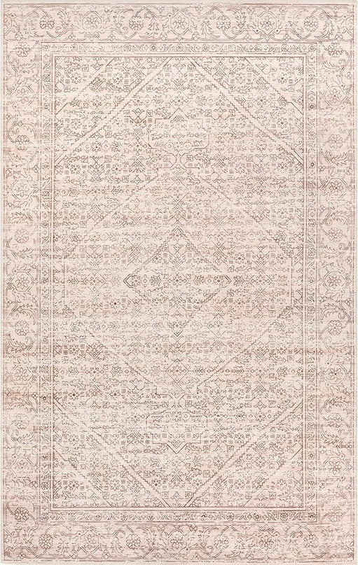 nuLOOM Shontal Traditional Machine Washable Ultra Thin Area Rug, 8' x 10', Beige - LeafyLoom