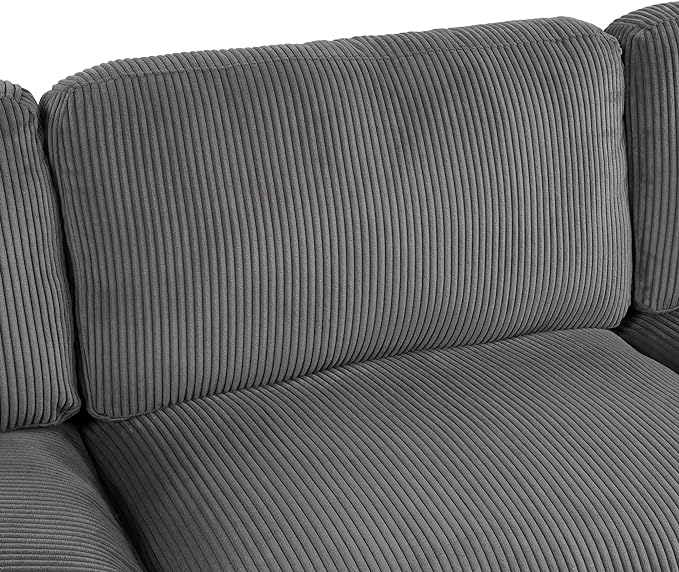 Free Combination Oversized Modular Sectional Sofa with Movable Ottomans, L/U Shaped Reversible Corner Couch,6 Seater Corduroy Upholstered Sofa&Couch Convertible Sleeper Sofabed for Living Room - LeafyLoom