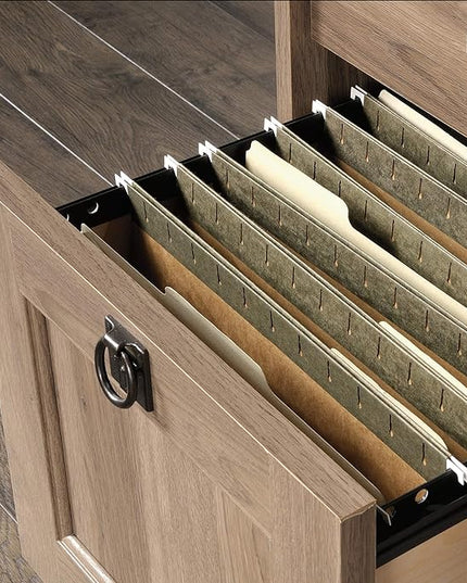 Sauder Graham Hill Desk, Salt Oak finish - LeafyLoom