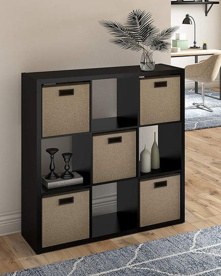 ClosetMaid 4593 Decorative Open Back 9-Cube Storage Organizer, Black - LeafyLoom