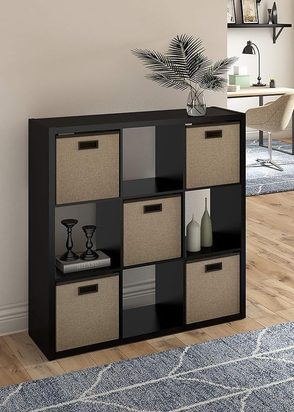 ClosetMaid 4593 Decorative Open Back 9-Cube Storage Organizer, Black - LeafyLoom