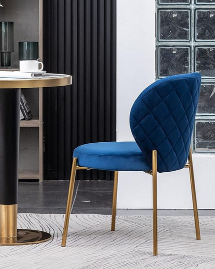 Roundhill Furniture Amoa Dining Chair, Set of 2, Blue - LeafyLoom