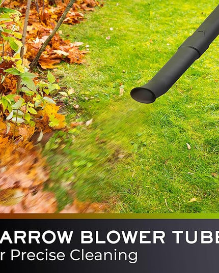 Mueller UltraStorm Cordless Leaf Blower, 140 MPH 20 V Powerful Motor, Electric Leaf Blower for Lawn Care, Battery Powered Leaf Blower for Snow Blowing High Capacity Battery & Charger Green - LeafyLoom