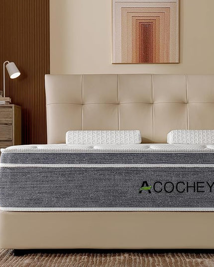 Queen Mattress in a Box,10 Inch Queen Mattresses,Gel Memory Foam Medium Firm Grey Hyrid Mattress,Quality Comfort and Adaptive Support Breathable Cooling Queen Mattress,CertiPUR-US. - LeafyLoom
