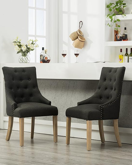 NicBex Haerin-SD-00157-LWJ Dining Chairs, 24"x22"x39", Black - LeafyLoom