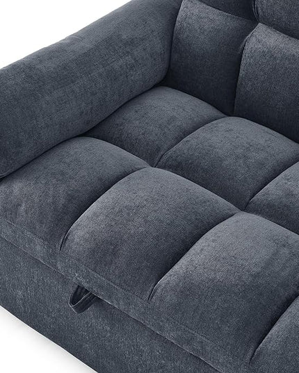 Large 2 Seater Sofa&Couch Loveseat W/Pull Out Sleeper Couch Bed and Pillows,3 in 1 Reclining Backrest Love Seat Convertible Twin XL Size Sleeper&Sofabed for Home Apartment Office Living Room - LeafyLoom