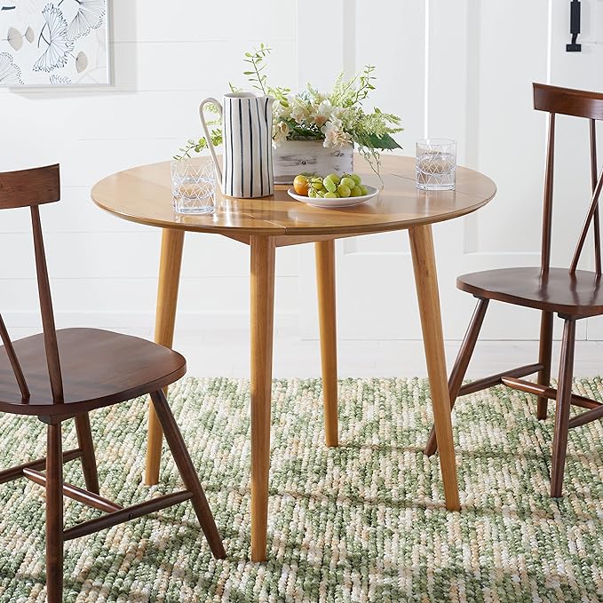 Safavieh Home Collection DTB1401 Table, Light Oak - LeafyLoom