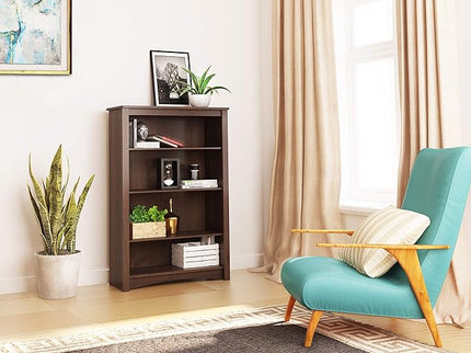Prepac Home Espresso 4-shelf Bookcase - LeafyLoom