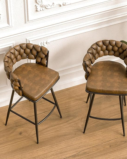 NicBex Haerin-SD-00363-LWJ Dining Chairs, 18.1"x18.1"x35.8", Brown - LeafyLoom
