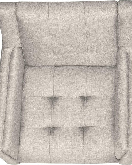 Christopher Knight Home Evelyn Mid Century Modern Fabric Arm Chair, Beige & Walnut - LeafyLoom