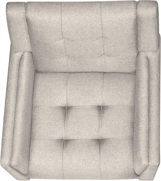 Christopher Knight Home Evelyn Mid Century Modern Fabric Arm Chair, Beige & Walnut - LeafyLoom