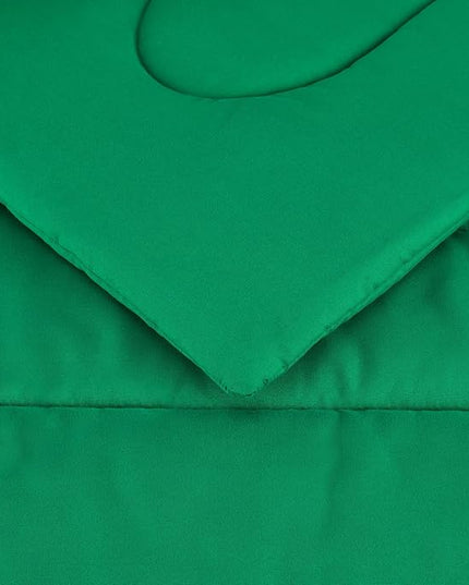 Amazon Basics 2 Piece Microfiber Kid's Bed-in-a-Bag Bedding Set, Toddler, Green, Solid - LeafyLoom