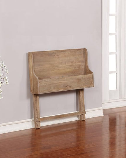 Linon Home Décor Griffin Gray Wash Folding Desk, Grey - LeafyLoom