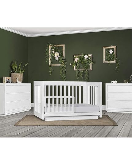 Dream On Me Evolur Maddox Modern Crib, Weathered White - LeafyLoom
