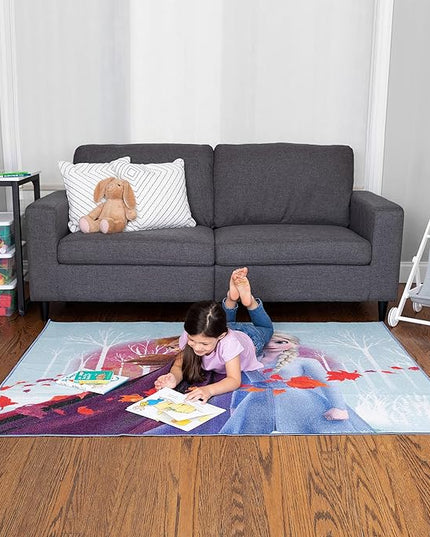 Disney Frozen 2 Kids Room Non Slip Area Rug, 69 in x 52 in, "Official" Disney Product By Franco - LeafyLoom