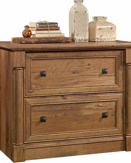 Sauder Palladia File Cabinet, Vintage Oak finish - LeafyLoom