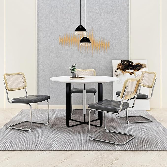 NicBex Haerin-SD-00287-LWJ Dining Chairs, 19.1"x20.1"x30.3", Gray - LeafyLoom