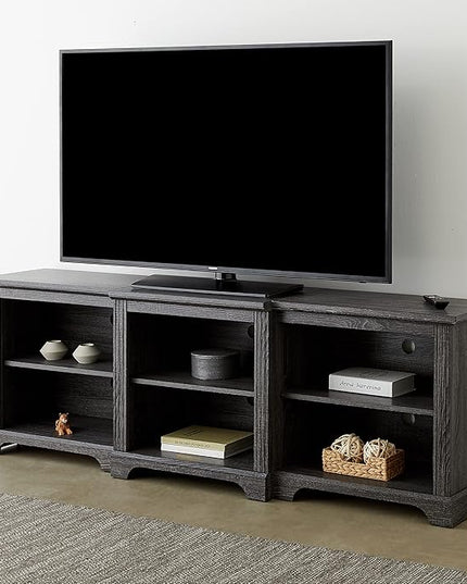 Rockpoint 70inch Modern TV Stand Storage Media Console Entertainment Center for TVs up to 80,Charcoal - LeafyLoom