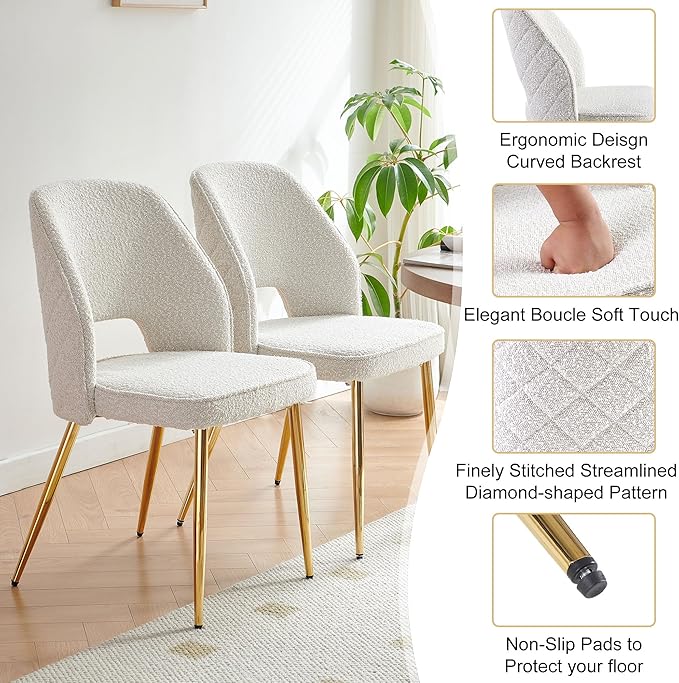 NicBex Haerin-SD-00326-LWJ Dining Chairs, 20.1"x24.2"x31.7", Off White - LeafyLoom