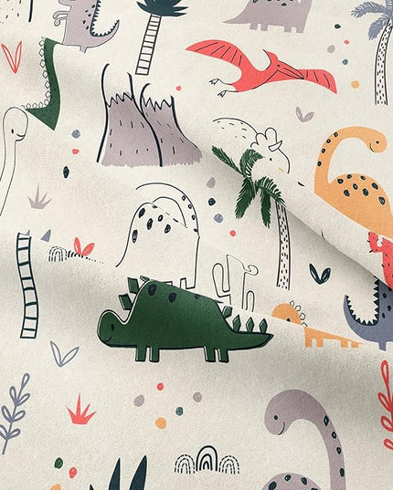 NINENINE Dinosaur Bedding Set for Kids,Twin Bedding Sets for Girls Kids,Dinosaur Comforter Sets for Girls,Cute Bedding Sets with 1 Comforter 1 Pillowcase - LeafyLoom