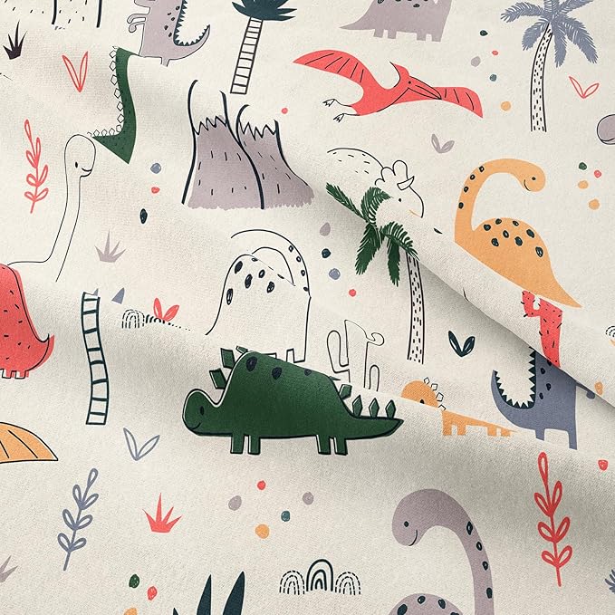 NINENINE Dinosaur Comforter Sets for Girls,Queen Size Bedding Sets for Girls Kids,Dinosaur Bedding Sets Cute Bed Sets with 1 Comforter 2 Pillowcases - LeafyLoom