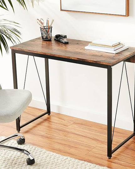 Acme Zaidin Wooden Rectangle Top Writing Desk in Weathered Oak and Black - LeafyLoom