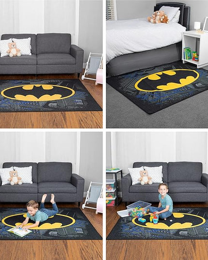 Franco Kids Room Non Slip Area Rug, 69 in x 52 in, Batman - LeafyLoom