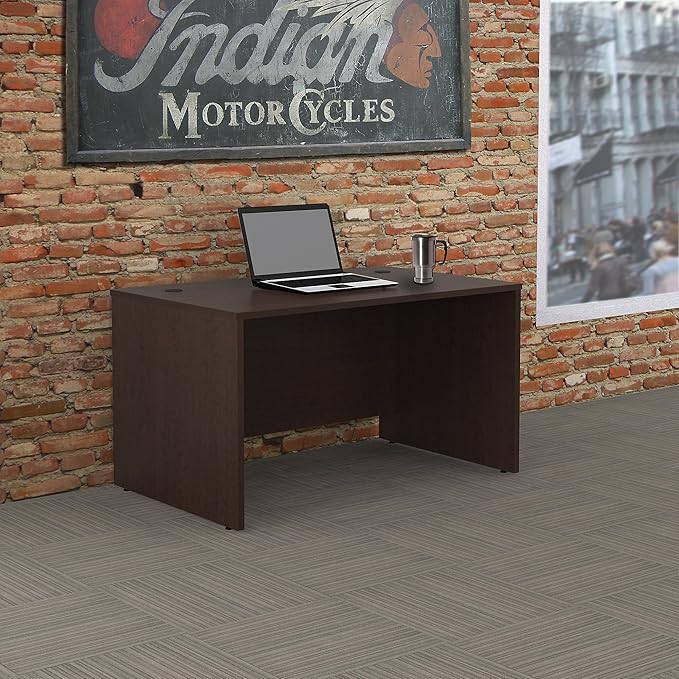 Bush Business Furniture Series C Shell Desk, 48W x 30D, Mocha Cherry - LeafyLoom