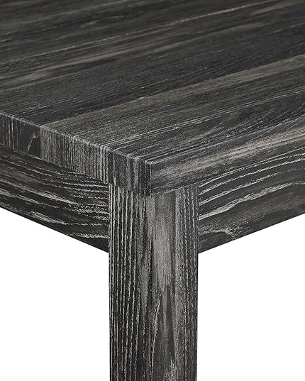 Home Kitchen 5 Piece Dining Set, Breakfast 4 Padded Stools, Industrial Bar Table & Chairs Furniture for Living Room, Apartment, Space-Saving Design, White+Black - LeafyLoom