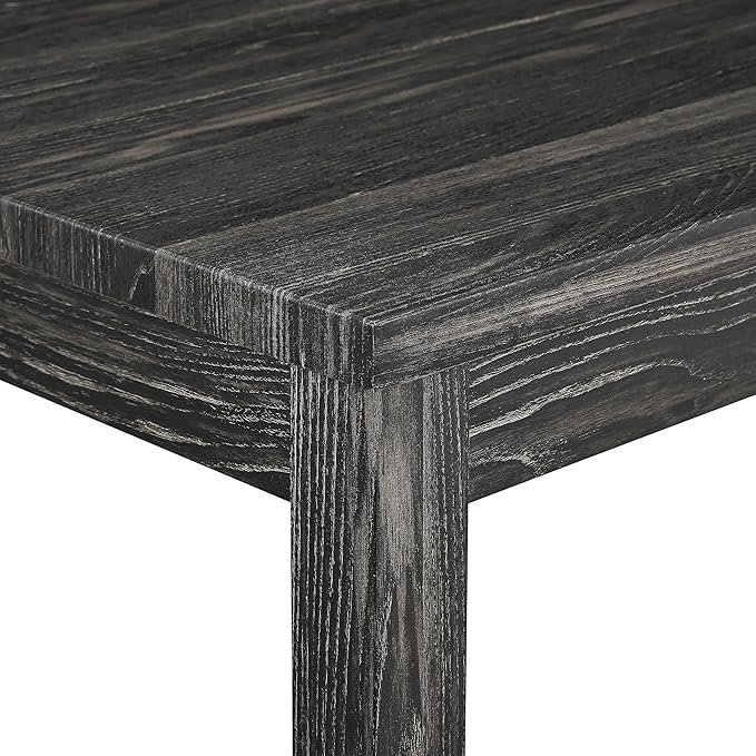 Home Kitchen 5 Piece Dining Set, Breakfast 4 Padded Stools, Industrial Bar Table & Chairs Furniture for Living Room, Apartment, Space-Saving Design, White+Black - LeafyLoom