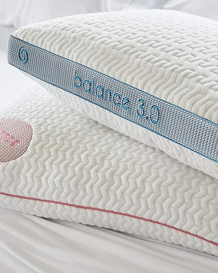 Bedgear Balance Performance Pillow - Size 3.0 - Moisture Wicking Bed Pillows for All Sleep Positions - Medium-Firm - Washable Cover - Back, Stomach, and Side Sleeper Pillow - 20" W x 26" L x 6.5" H - LeafyLoom