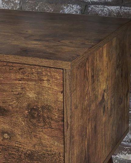 48 Inch Classic Wood TV Stand, Modern Entertainment Center Console Table with 2 Open and 2 Closed Storage Space for Livingroom Bedroom, 48Inch, Old Pine - LeafyLoom