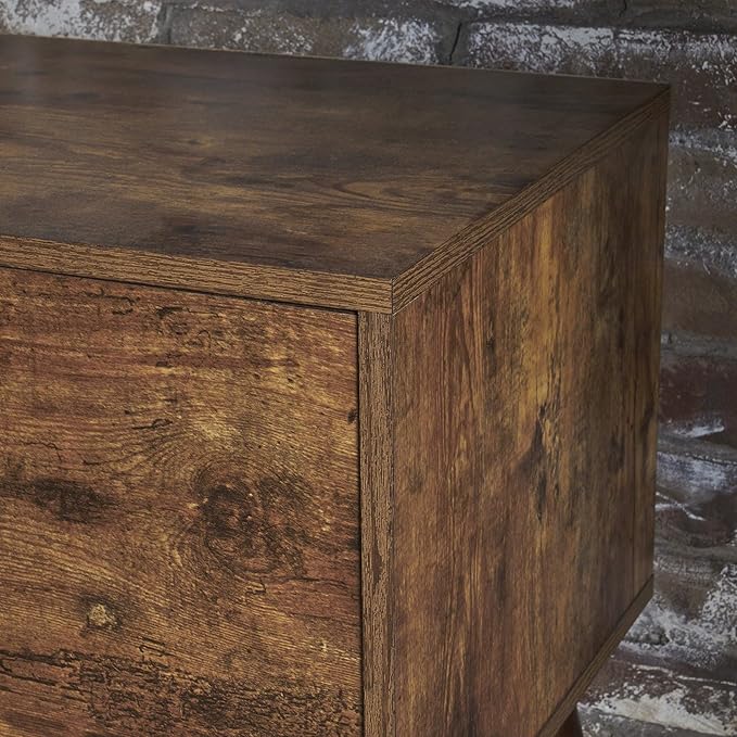 48 Inch Classic Wood TV Stand, Modern Entertainment Center Console Table with 2 Open and 2 Closed Storage Space for Livingroom Bedroom, 48Inch, Old Pine - LeafyLoom