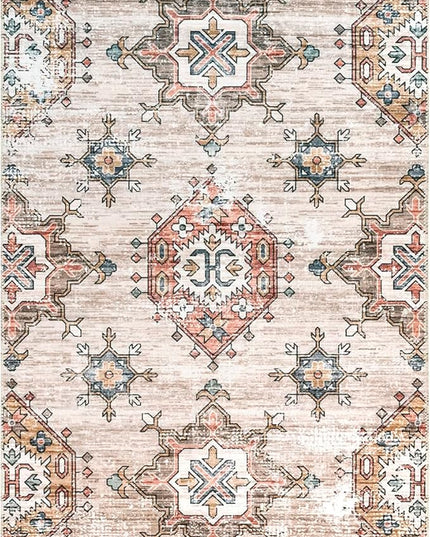 nuLOOM Finley Machine Washable Vintage Distressed Ultra Thin Runner Rug, 2' 6" x 6', Beige - LeafyLoom