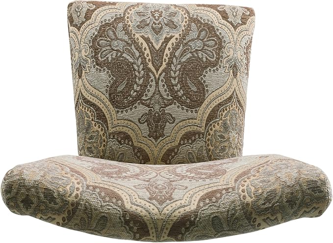 HomePop Parsons Upholstered Accent Dining Chair, Set of 2, Blue and Brown Paisley - LeafyLoom
