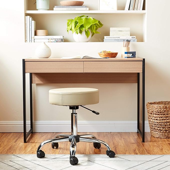 Boss Office Products Be Well Medical Spa Stool in Beige 275 lbs - LeafyLoom