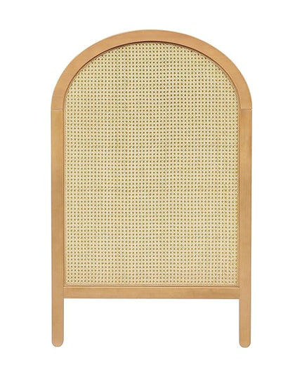 babyletto Bondi Cane 3-in-1 Convertible Crib with Toddler Bed Conversion Kit in Honey with Natural Cane, Greenguard Gold Certified - LeafyLoom