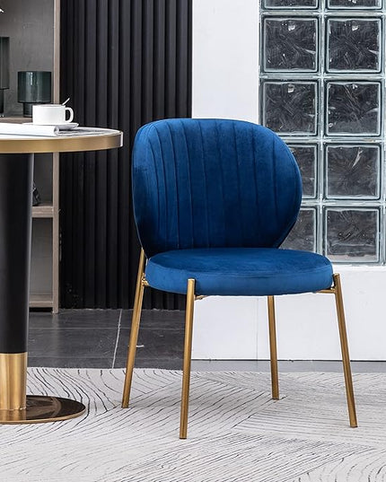 Roundhill Furniture Amoa Dining Chair, Set of 2, Blue - LeafyLoom