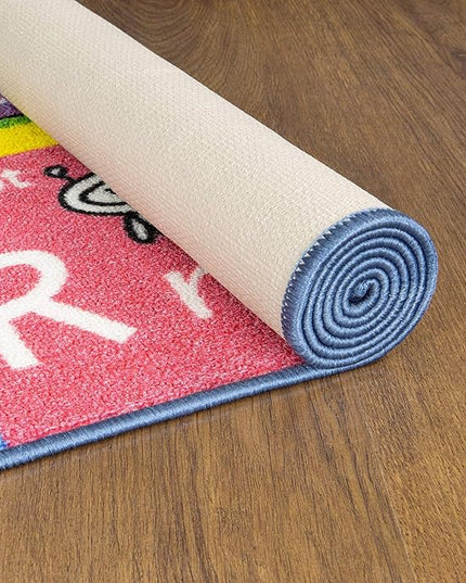 KC Cubs Playtime Collection ABC Alphabet, Seasons, Months and Days of The Week Educational Learning & Game Area Rug Carpet for Kids and Children Bedrooms and Playroom - LeafyLoom