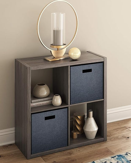 ClosetMaid 4552 Decorative Open Back 4-Cube Storage Organizer, Graphite Gray - LeafyLoom