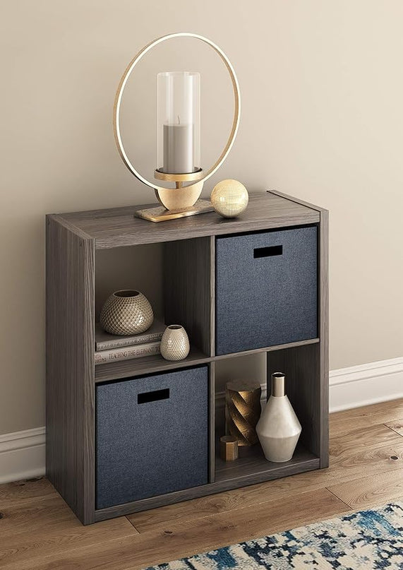 ClosetMaid 4552 Decorative Open Back 4-Cube Storage Organizer, Graphite Gray - LeafyLoom