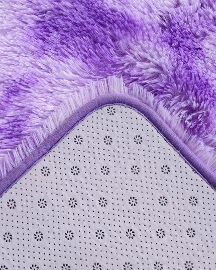 AROGAN Soft Rainbow Area Rugs for Girls Room 2x6 Feet, Fluffy Girls Bedroom Rugs, Princess Rug, Cute Colorful Carpet for Kids Teens Nursery Toddler （Purple） - LeafyLoom