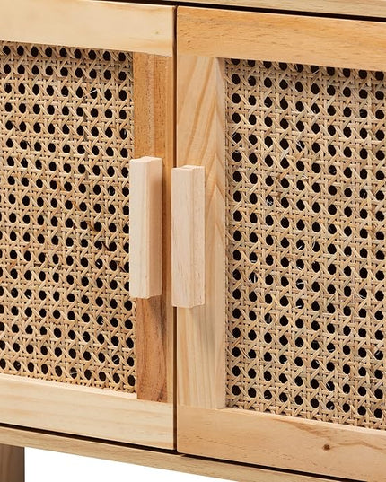 Baxton Studio Faulkner Bookcases, Beige/Natural Brown - LeafyLoom