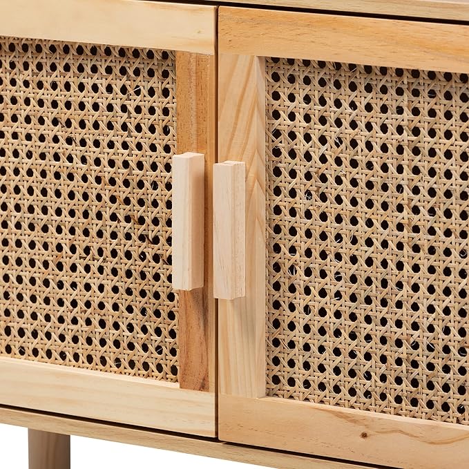 Baxton Studio Faulkner Bookcases, Beige/Natural Brown - LeafyLoom