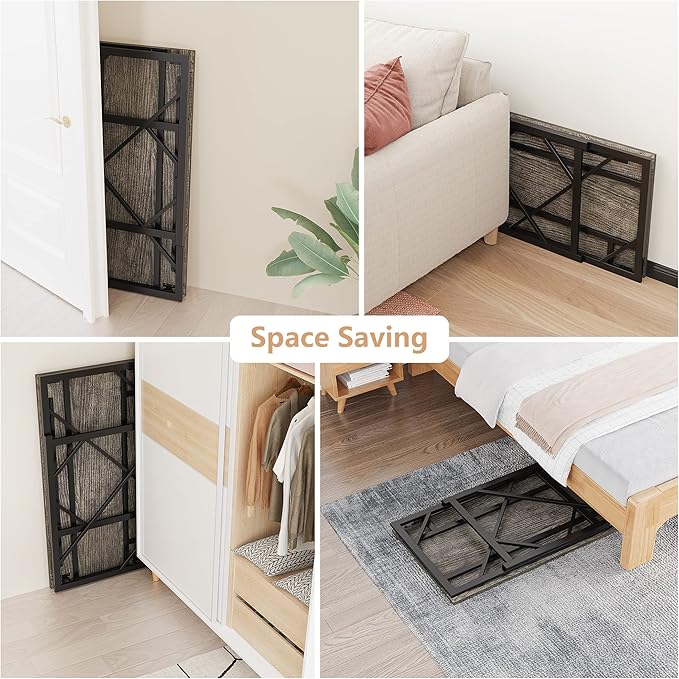 Elephance 40" Folding Computer Desk No Assembly Needed Foldable Small Home Office Desk Study Writing Desk Gaming Table for Small Space - LeafyLoom