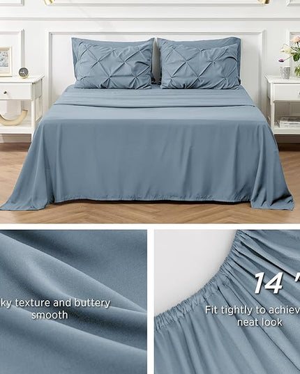 Bedsure Full Size Comforter Sets - Bedding Sets Full 7 Pieces, Bed in a Bag Bed Sets with Comforter, Sheets, Pillowcases & Shams, Adult & Kids Bedding - LeafyLoom