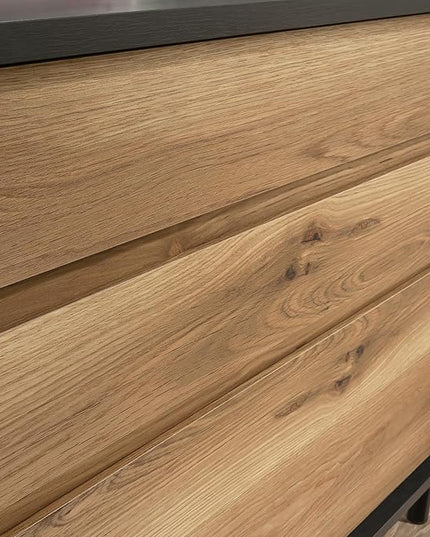 Sauder Acadia Way Lateral File, L: 30.32" x W: 19.45" x H: 29.76", Raven Oak Finish - LeafyLoom